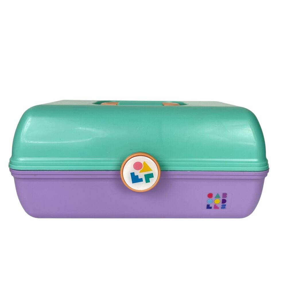 Caboodles On-The-Go Girl Seafoam Lavender 12x8 Makeup Carrying Case 2-Tier